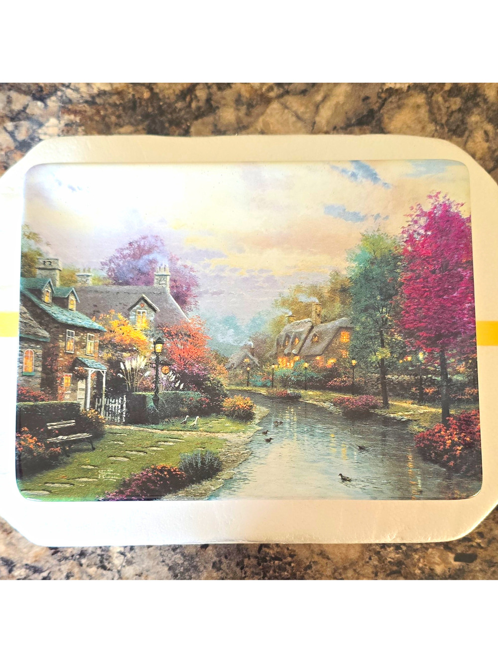 Bradford Exchange Thomas Kinkade Lamplight Village Plate Lot of 2 3022A & 19202A